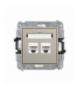 ICON Gniazdo komputerowe podwójne 2xRJ45, kat. 6A, 8-stykowy, taupe Karlik 60IGK-8