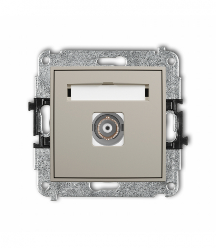 ICON Gniazdo pojedyncze BNC, taupe Karlik 60IGBNC-1