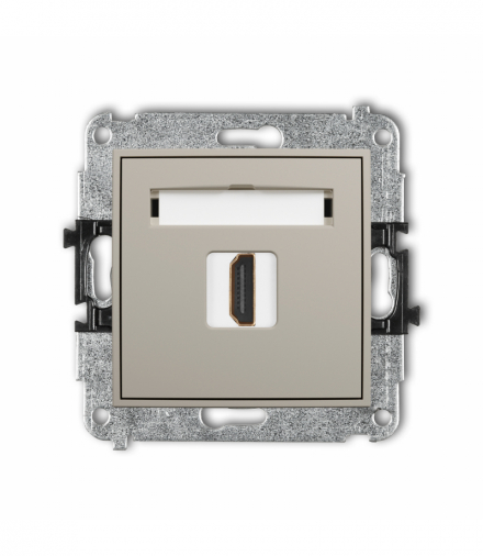 ICON Gniazdo HDMI 2.0, 4K, taupe Karlik 60IHDMI-3