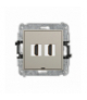 ICON Gniazdo podwójne HDMI 2.0, 4K, bez pola opisowego, taupe Karlik 60IHDMIBO-4