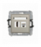 ICON Gniazdo HDMI 2.0, 4K + gniazda komp. poj. 1xRJ45, kat. 5e, 8-stykowy, taupe Karlik 60IGHK