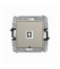 ICON Gniazdo pojedyncze USB A-B 2.0, bez pola opisowego, taupe Karlik 60IGUSBBO-3