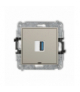 ICON Gniazdo pojedyncze USB A-A 3.0, bez pola opisowego, taupe Karlik 60IGUSBBO-5