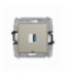 ICON Gniazdo pojedyncze USB A-A 3.0, bez pola opisowego, taupe Karlik 60IGUSBBO-5
