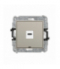 ICON Gniazdo pojedyncze 1xUSB C-C, bez pola opisowego, taupe Karlik 60IGUSBBO-7