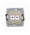 ICON Gniazdo podwójne 2xUSB C-C, bez pola opisowego, taupe Karlik 60IGUSBBO-8