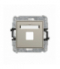 ICON Gniazdo multimedialne pojedncze bez modułu (standard Keystone), taupe Karlik 60IGM-1P