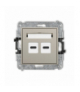 ICON Ładowarka USB podwójna 2xUSB C, 20W max., taupe Karlik 60ICUSB-7