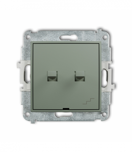 ICON Łącznik pojedynczy ze schodowym w stylu amerykańskim (wspólne zasilanie), szałwiowy Karlik 61IWPUS-10.1