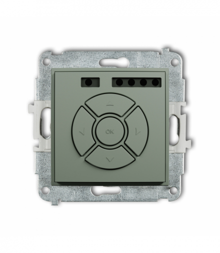 ICON Elektroniczny sterownik rolet (sterowanie lokalne i pilotem, sterowanie strefą i podstrefą), szałwiowy Karlik 61ISR-4