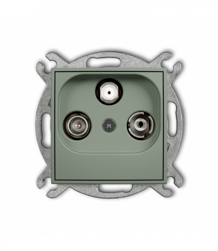 ICON Gniazdo abonenckie RTV-SAT końcowe 1,5dB, szałwiowy Karlik 61IGS