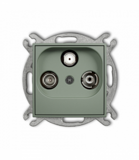 ICON Gniazdo abonenckie RTV-SAT końcowe multimedialne (Internet), szałwiowy Karlik 61IGM