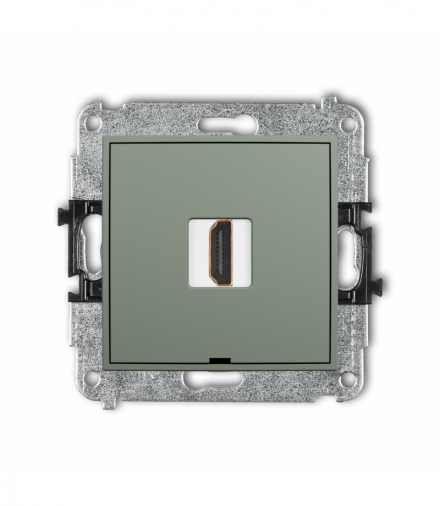 ICON Gniazdo HDMI 2.0, 4K, bez pola opisowego, szałwiowy Karlik 61IHDMIBO-3