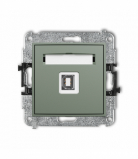 ICON Gniazdo pojedyncze USB A-B 2.0, szałwiowy Karlik 61IGUSB-3