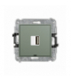 ICON Ładowarka USB A, 5W max., 5V, 1A, bez pola opisowego, szałwiowy Karlik 61ICUSBBO-1