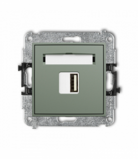 ICON Ładowarka USB A, 10W max., 5V, 2A, szałwiowy Karlik 61ICUSB-3