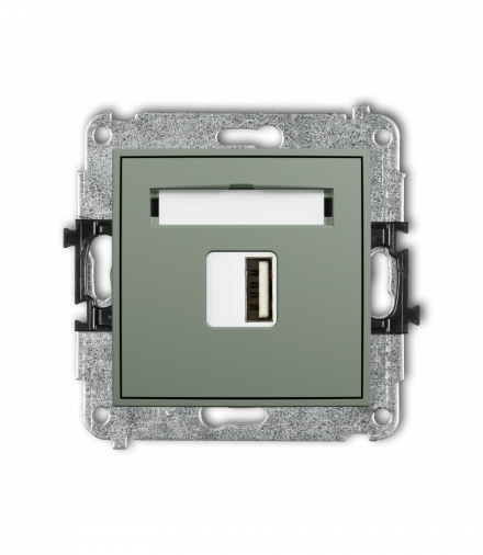 ICON Ładowarka USB A, 10W max., 5V, 2A, szałwiowy Karlik 61ICUSB-3