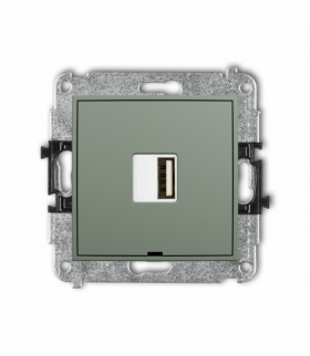 ICON Ładowarka USB A, 10W max., 5V, 2A, bez pola opisowego, szałwiowy Karlik 61ICUSBBO-3