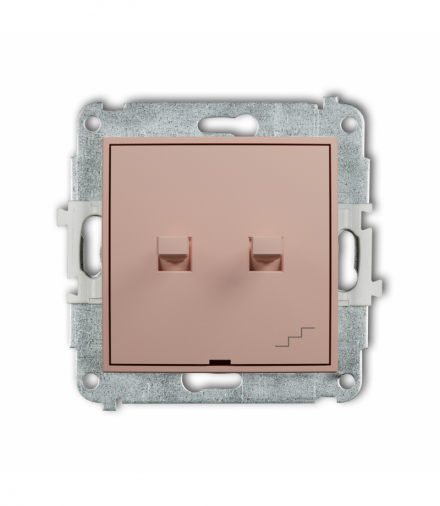 ICON Łącznik schodowy podwójny w stylu amerykańskim, Łososiowy Karlik 62IWPUS-33