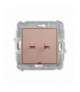 ICON Łącznik pojedynczy ze schodowym w stylu amerykańskim (dwa klawisze bez piktogramów, osobne zasilanie), Łososiowy Karlik 62IWPUS-10.21
