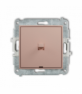 ICON Łącznik zwierny jednobiegunowy w stylu amerykańskim (jeden klawisz bez piktogramu), Łososiowy Karlik 62IWPUS-4.1