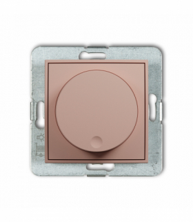 ICON Ściemniacz, elektroniczny regulator oświetlenia przyciskowo-obrotowy do lamp LED, Łososiowy Karlik 62IRO-2