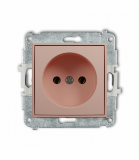 ICON Gniazdo pojedyncze bez uziemienia 2P (bez przesłon torów prądowych), Łososiowy Karlik 62IGP-1