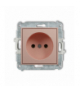 ICON Gniazdo pojedyncze bez uziemienia 2P (bez przesłon torów prądowych), Łososiowy Karlik 62IGP-1