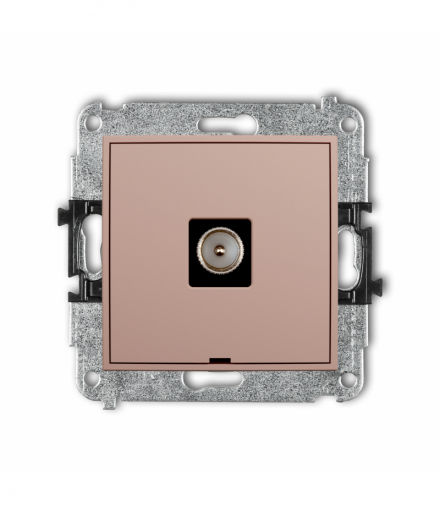 ICON Gniazdo antenowe pojedyncze TV, bez pola opisowego, Łososiowy Karlik 62IGTVBO-1