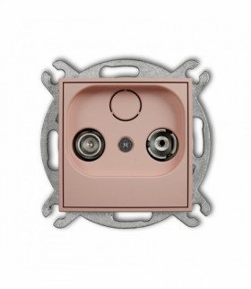 ICON Gniazdo abonenckie RTV końcowe 2dB, Łososiowy Karlik 62IG2K