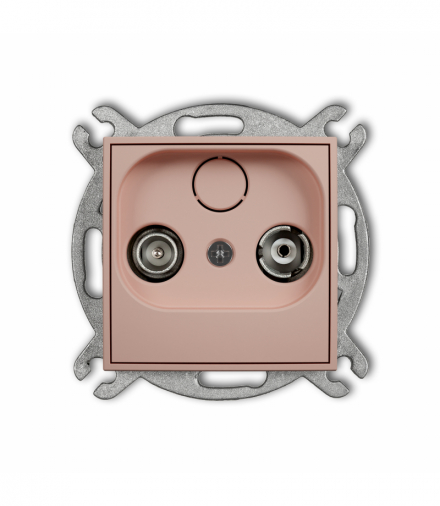 ICON Gniazdo abonenckie RTV końcowe w szeregu gniazd przelotowych 6dB, Łososiowy Karlik 62IG6K