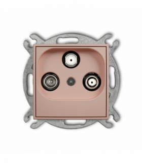 ICON Gniazdo abonenckie 2 wyjścia SAT + TV, Łososiowy Karlik 62IGSN