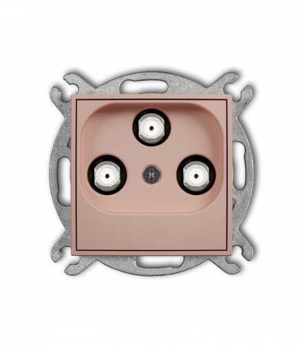 ICON Gniazdo multimedialne 3F DATA (UPC), Łososiowy Karlik 62IGMU