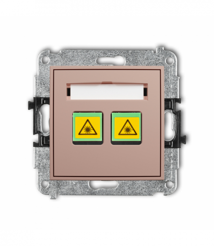 ICON Gniazdo światłowodowe, optyczne podwójne, Łososiowy Karlik 62IGOP-2