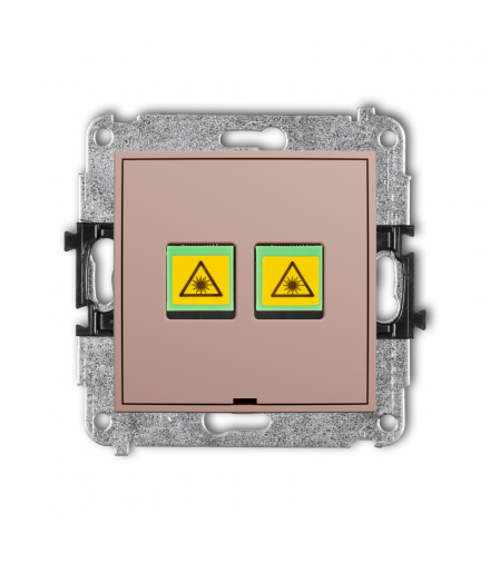 ICON Gniazdo światłowodowe, optyczne podwójne, bez pola opisowego, Łososiowy Karlik 62IGOPBO-2