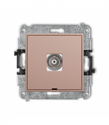 ICON Gniazdo pojedyncze BNC, bez pola opisowego, Łososiowy Karlik 62IGBNCBO-1