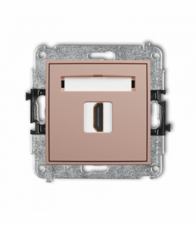 ICON Gniazdo HDMI 2.1, 8K, Łososiowy Karlik 62IHDMI-5