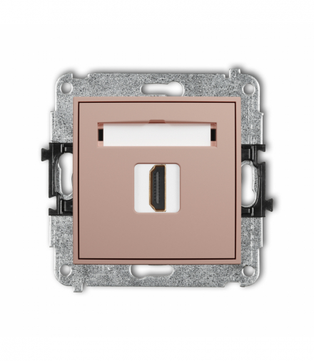 ICON Gniazdo HDMI 2.1, 8K, Łososiowy Karlik 62IHDMI-5