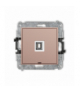 ICON Gniazdo pojedyncze USB A-B 2.0, bez pola opisowego, Łososiowy Karlik 62IGUSBBO-3