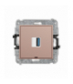 ICON Gniazdo pojedyncze USB A-A 3.0, bez pola opisowego, Łososiowy Karlik 62IGUSBBO-5
