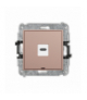 ICON Gniazdo pojedyncze 1xUSB C-C, bez pola opisowego, Łososiowy Karlik 62IGUSBBO-7