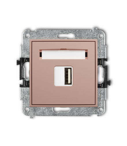 ICON Ładowarka USB A, 10W max., 5V, 2A, Łososiowy Karlik 62ICUSB-3