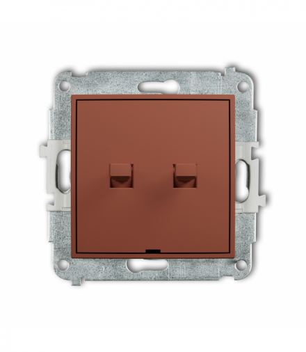 ICON Łącznik schodowy podwójny w stylu amerykańskim (dwa klawisze bez piktogramów), terakota Karlik 63IWPUS-33.1