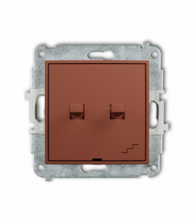 ICON Łącznik pojedynczy ze schodowym w stylu amerykańskim (osobne zasilanie), terakota Karlik 63IWPUS-10.2