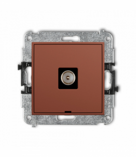 ICON Gniazdo antenowe pojedyncze TV, bez pola opisowego, terakota Karlik 63IGTVBO-1