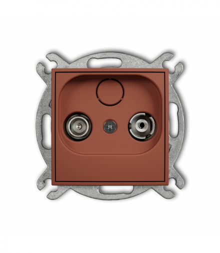 ICON Gniazdo abonenckie RTV przelotowe 15dB, terakota Karlik 63IG15P