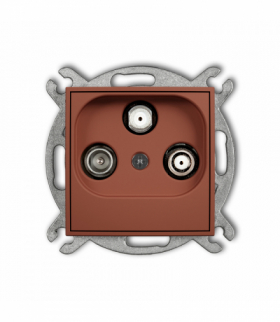 ICON Gniazdo abonenckie 2 wyjścia SAT + TV, terakota Karlik 63IGSN