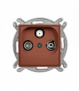 ICON Gniazdo abonenckie RTV-SAT przelotowe 10dB, terakota Karlik 63IGSP