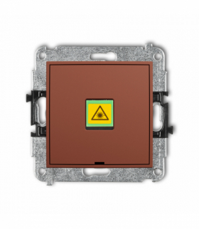 ICON Gniazdo światłowodowe, optyczne pojedyncze, bez pola opisowego, terakota Karlik 63IGOPBO-1