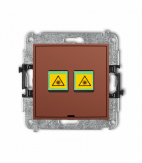 ICON Gniazdo światłowodowe, optyczne podwójne, bez pola opisowego, terakota Karlik 63IGOPBO-2